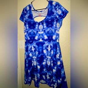 Blue Tye Dye Dress